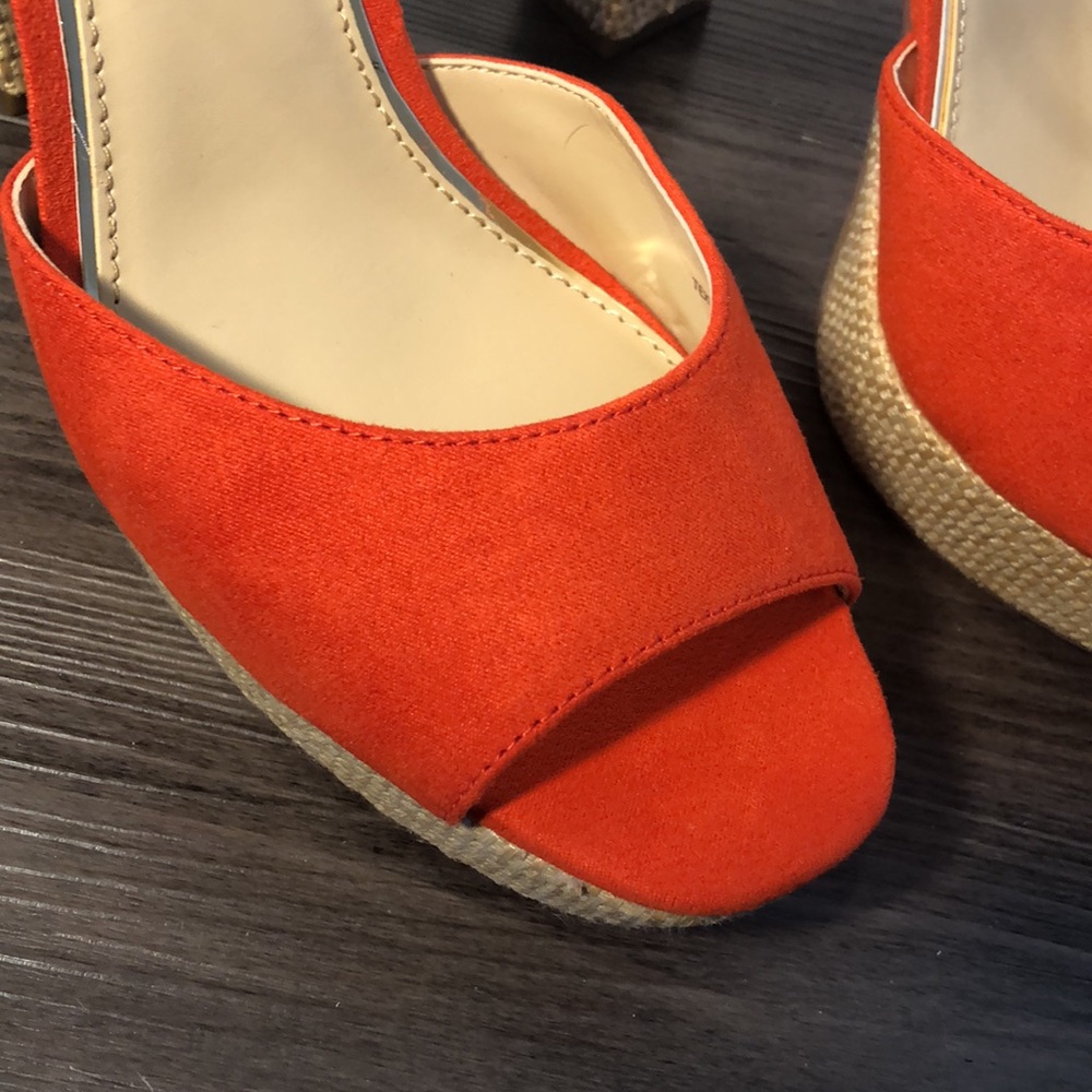 NBW Jessica Simpson Priella Tangerine and Natural Platform Sandal - Picture 6 of 11